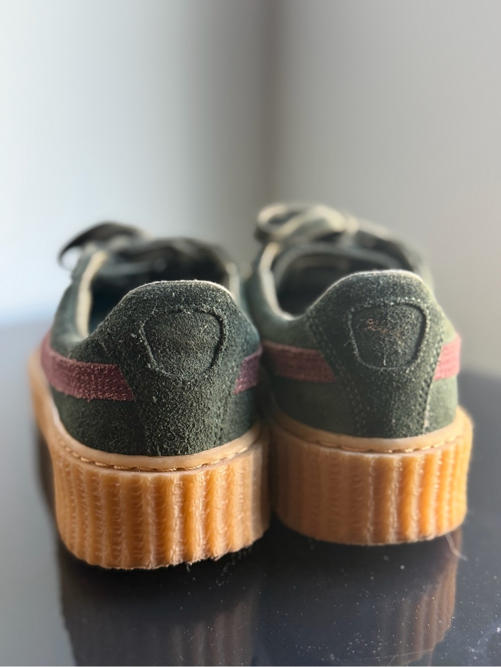 Puma x Rihanna Fenty Suede Creeper Green Bordeaux Gum w/ original dust bag - Picture 4 of 7